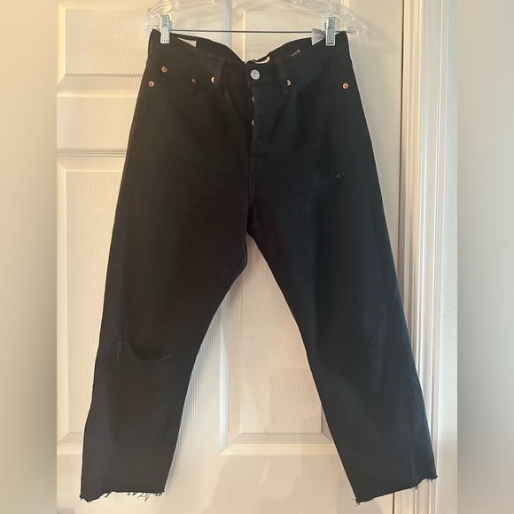 LEVIS WEDGIE denim cropped - Picture 1 of 3